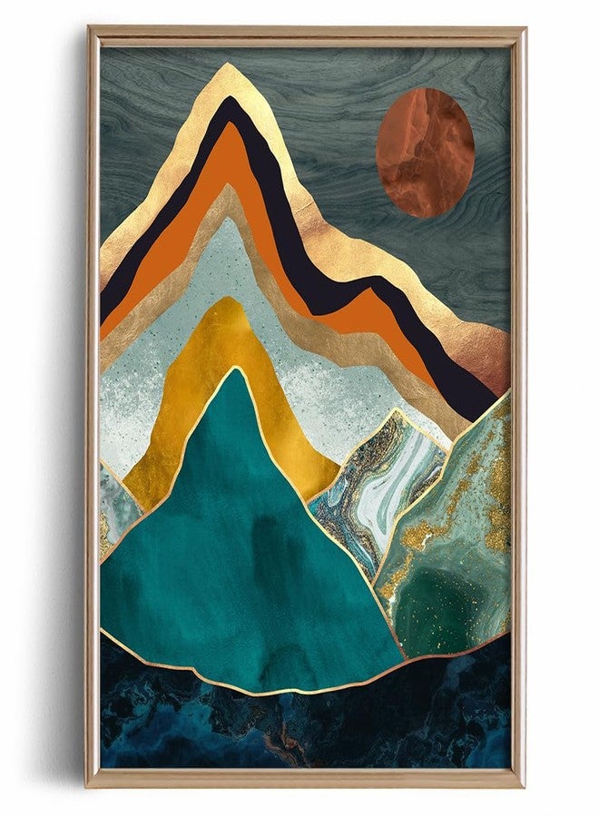 YUMKNOW Abstract Nature Wall Art - Boho Wall Art for Bedroom Wall Decor for Living Room Pictures for Wall Prints, Unframed 16x20 inch, Mountain Decor, Sunset Moon Poster,Modern Tree - Image 4