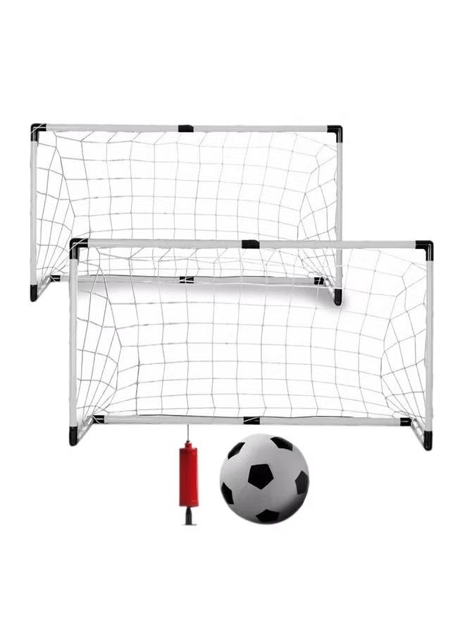 Generic 4-Piece Portable Mini Soccer Sports Football Goals Net For Indoor Outdoor Garden Set 92x61x48cm  - Image 1