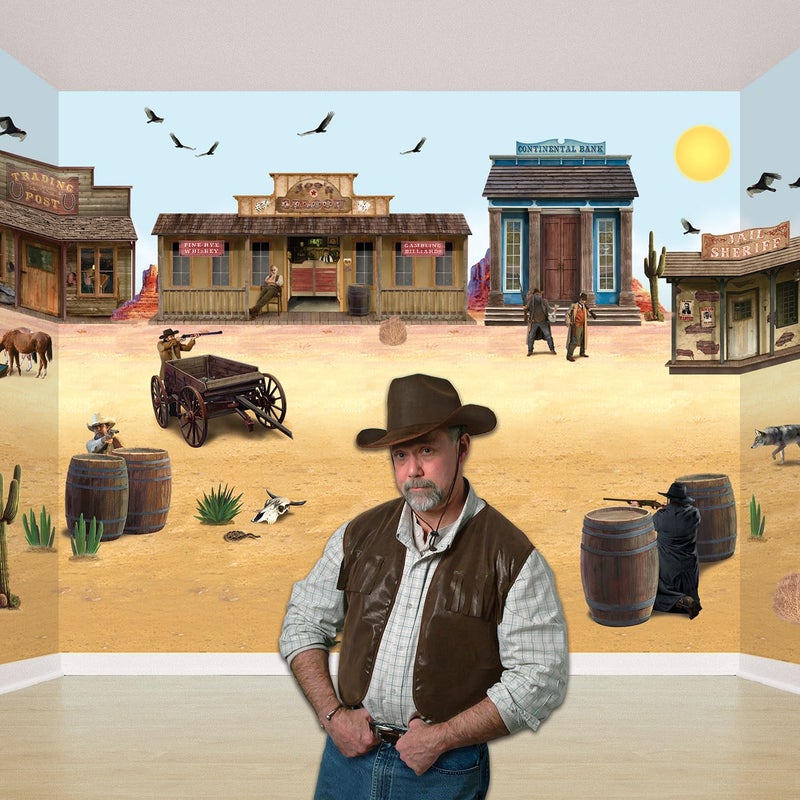 Beistle Desert Sand Wall Backdrops, 4' x 30', 2 Pack Western Decor, Photo Backdrop, Easy to Adhere Wall Covering, Multicolored Plastic - Image 4