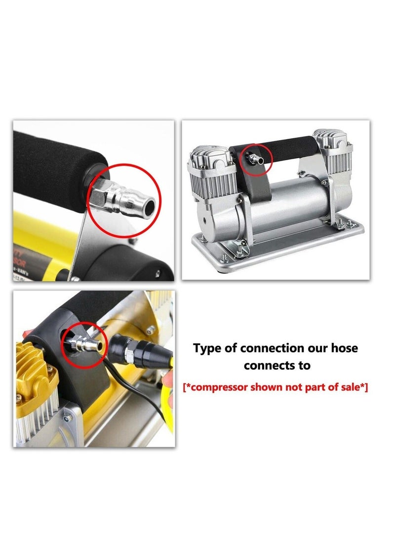 7M Heavy-Duty Tire Pressure Gauge with Hose - Durable Analog Pressure Gauge, Quick Connect Valve, Multi-Unit Display (PSI/BAR/KPA) for Cars, Motorcycles, Bicycles - Easy Tire Inflation & Maintenance Tool - Image 4