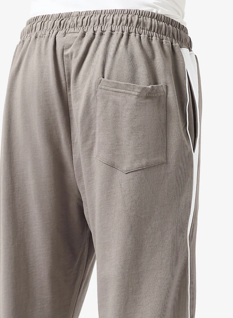 Seventy Five Grey Colorblock Oversized Joggers for Men | Best Price UAE