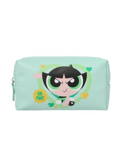 Miniso MINISO The Powerpuff Girls Collection Square Cosmetic Bag (Green) – Stylish Storage for Beauty Essentials 