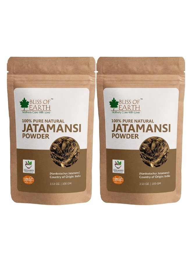 بليس اوف ايرث مسحوق جاتامانسي 100٪ نقي وطبيعي لنمو الشعر، 100 جرام لكل عبوة، عبوة من 2 عبوة - Image 1