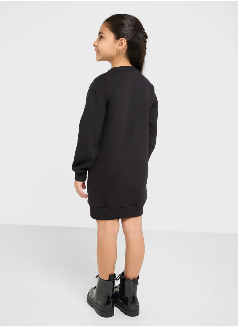 GUESS Kids Logo Active Long Sleeve Dress