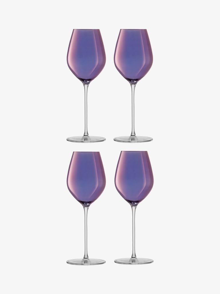 LSA Aurora Highball Glasses 285ml Polar Violet Set of 4 Elegant Glassware for Home & Parties, Made in Poland - Image 1