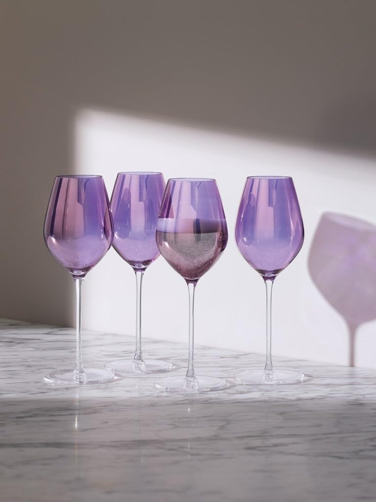 LSA Aurora Highball Glasses 285ml Polar Violet Set of 4 Elegant Glassware for Home & Parties, Made in Poland - Image 4