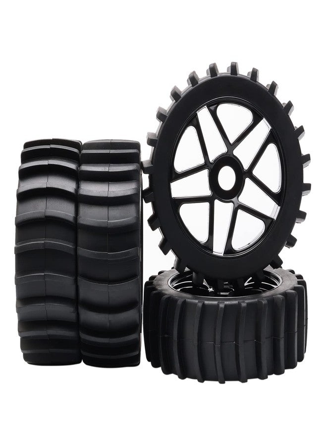 JIUWU 4pcs Beach Desert Snow Tires and Wheels Hex 17mm 1:8 RC Off Road Buggy Baja - Image 1