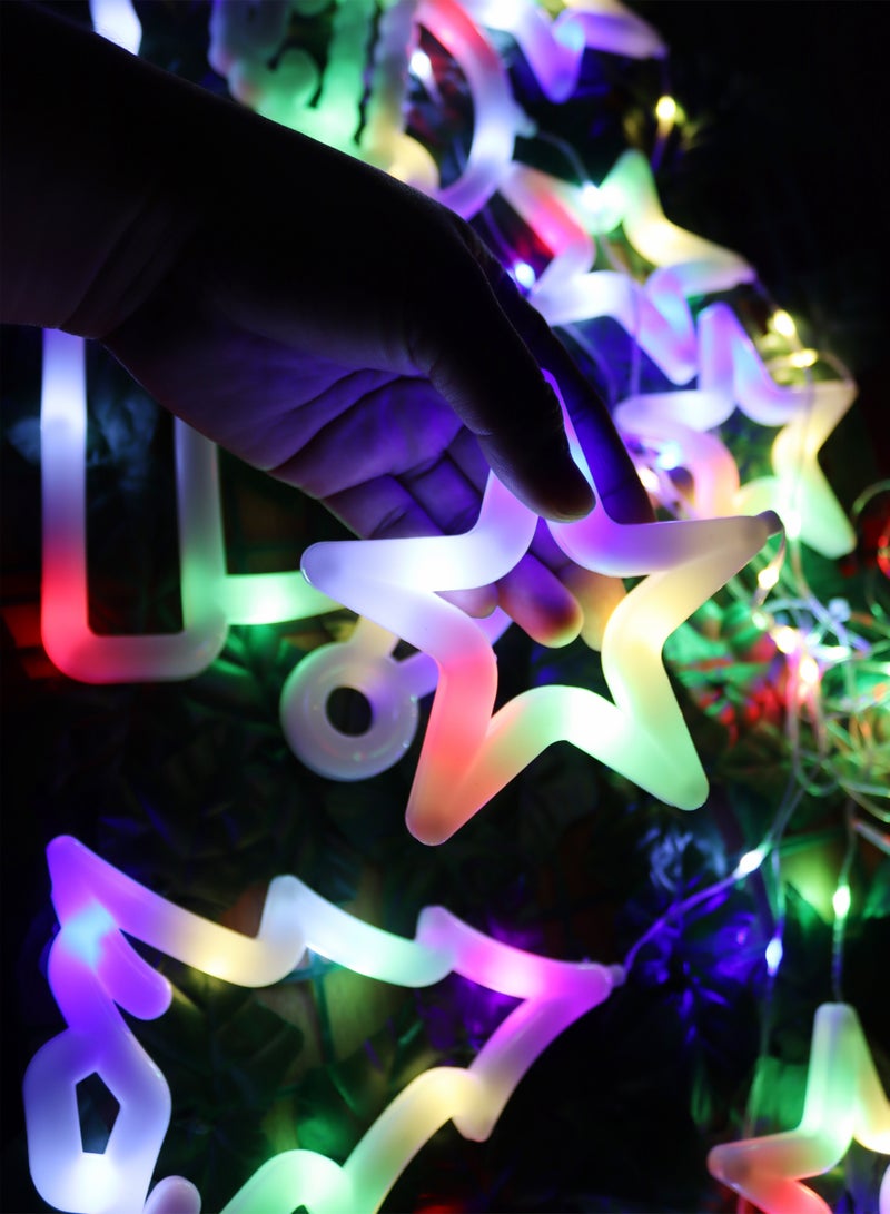 Toshionics 4 Meters LED Christmas String Lights with Decorative Hanging Ornaments – RGB Festive Fairy Lights with 8 Modes, Plug Operated Wall Hanging for Indoor Christmas Decoration | Santa Claus, Snowflake, Star, Snowman, Reindeer Motifs - Image 4