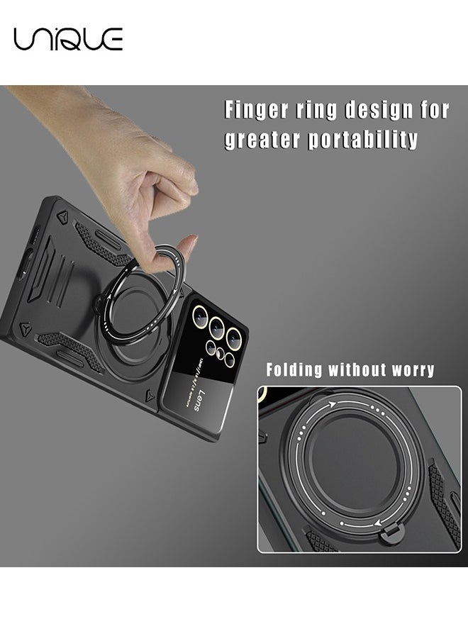 Unique For Samsung S24 Ultra Phone Case - Compatible MagSafe Phone Case - Magnetic Car Phone Case - Drop Resistant TPU Abrasion Resistant PC Case - Black  - Image 4