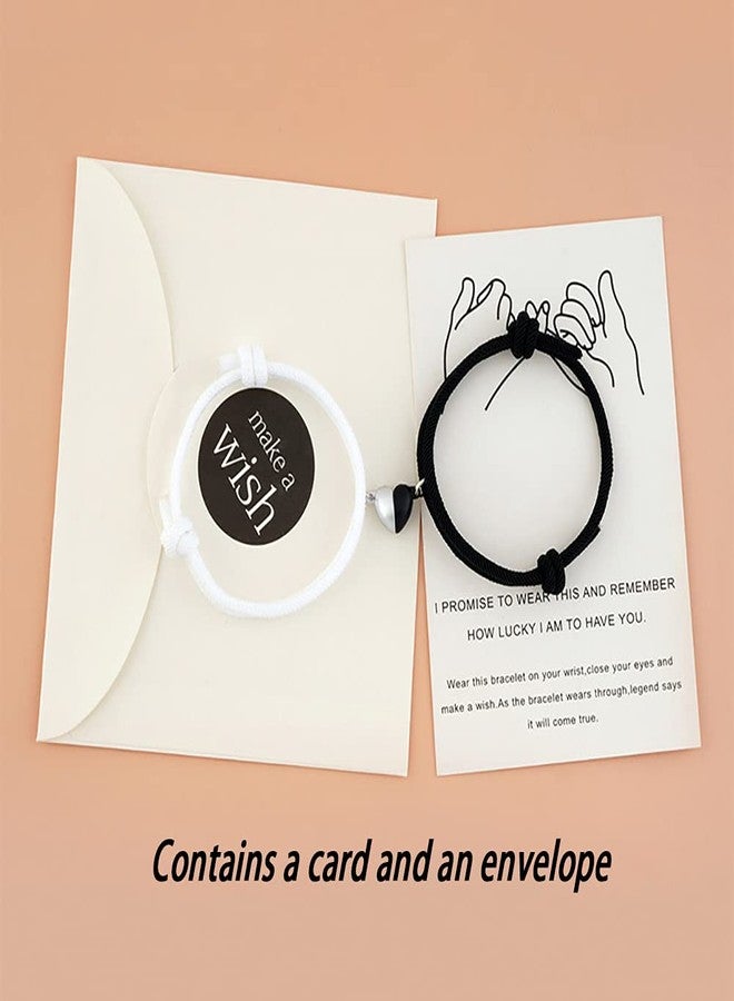 nylry 2 Pcs Pinky Promise Bracelet Set Best Friend Yin Yang Stainless Steel Bracelets Matching Feng Shui Handmade Adjustable Cord Couple Bracelet Boyfriend Girlfriend Jewelry Gift, Metal, Charm - Image 5