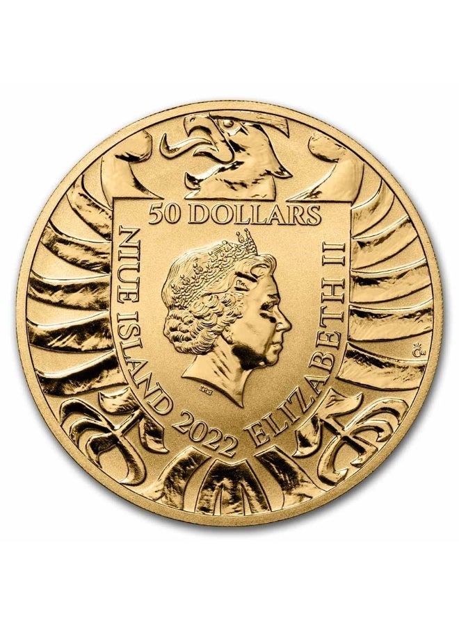 ABConcept Niue Island Czech Lion 2022 Gold 1 oz coin 9999 Carat - Image 2