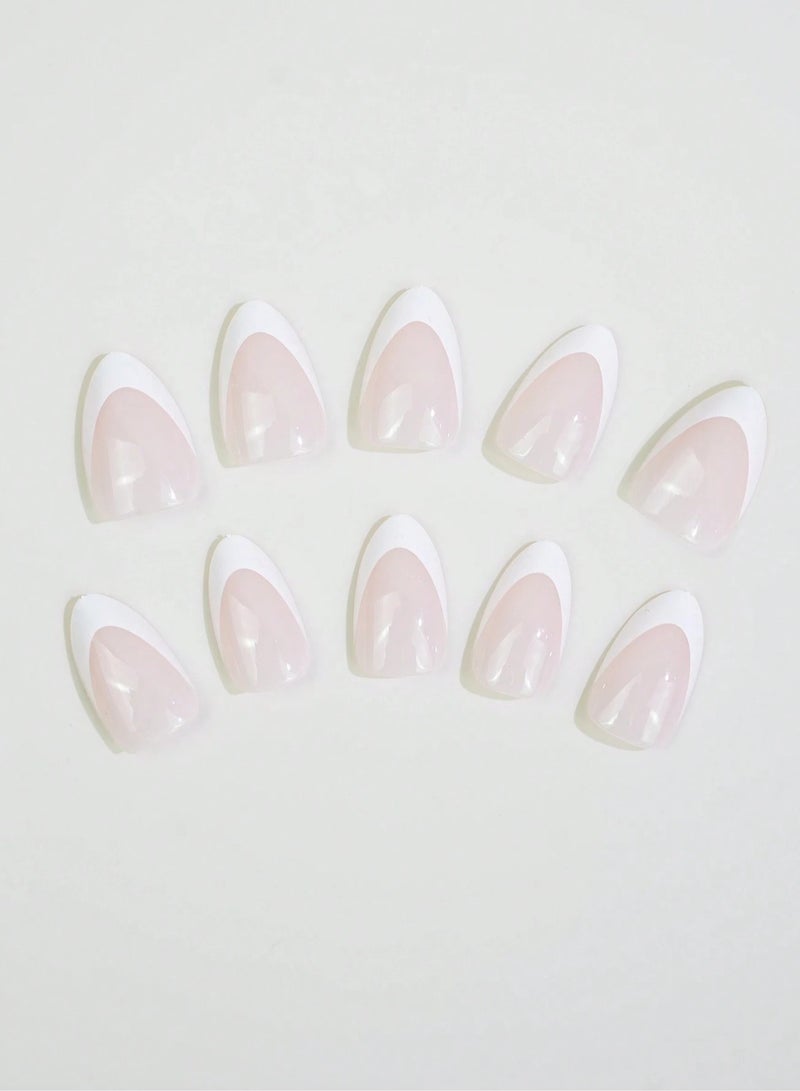 Natural French Touch Fake Nails 24 Nails - Image 4