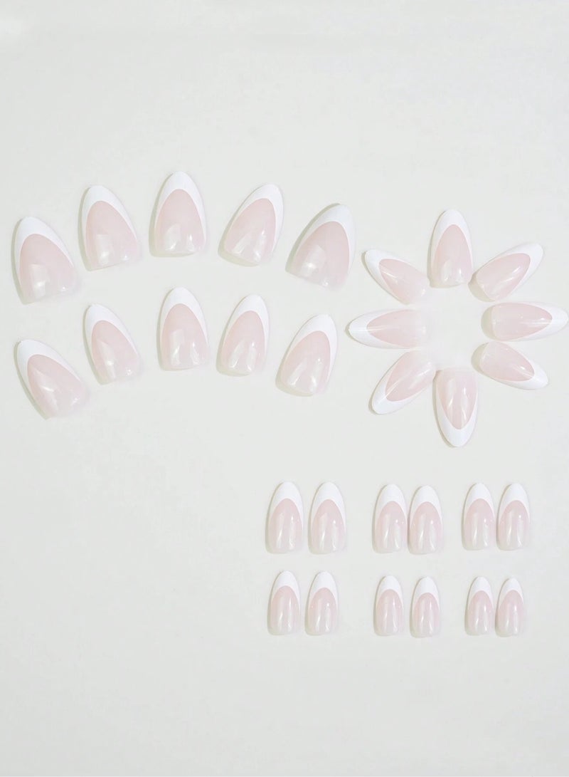 Natural French Touch Fake Nails 24 Nails - Image 2