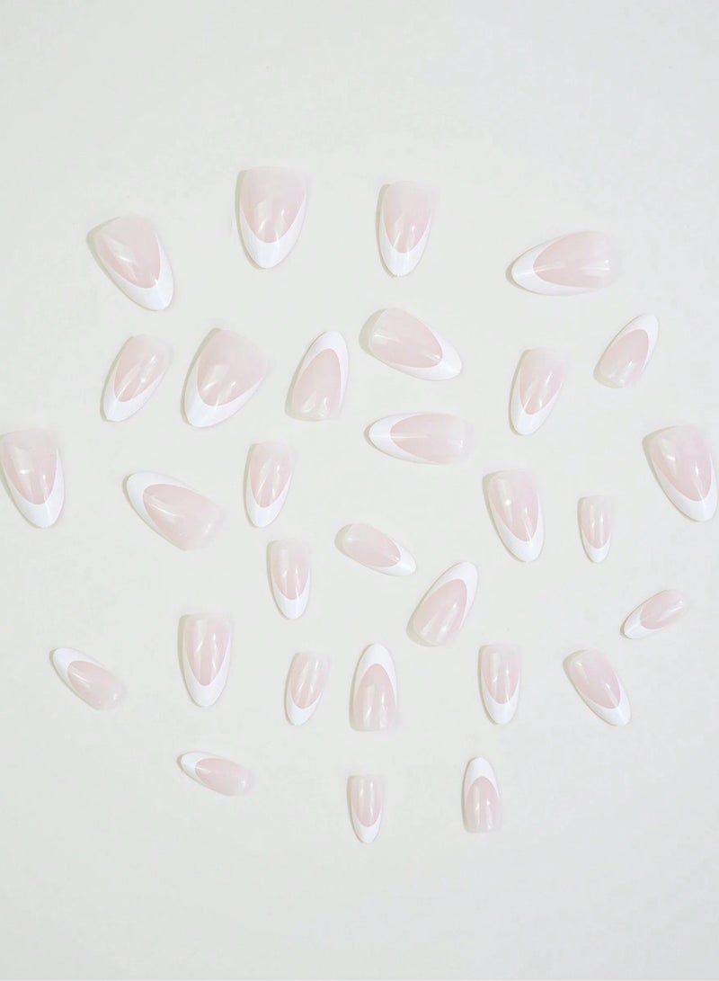 Natural French Touch Fake Nails 24 Nails - Image 3