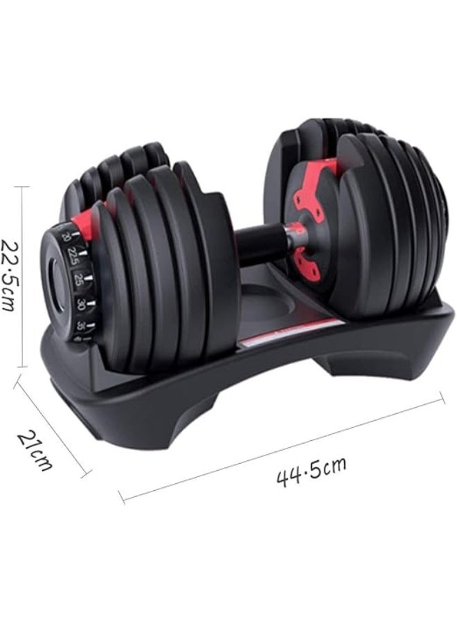 كول بيبي ستايل COOLBABY- One Adjustable Dumbbells  24 kg Size, Black/Red - Image 2