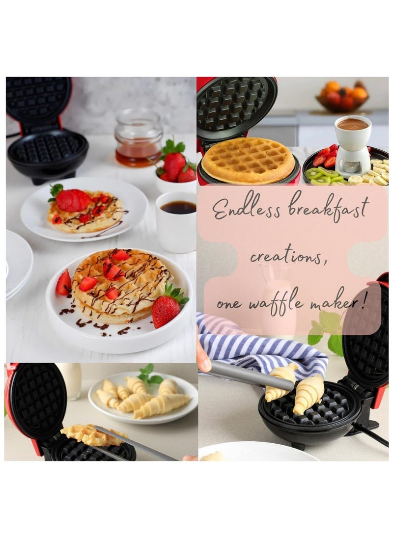 RAF RAF Mini Waffle Maker for Kids, Mini Waffle Maker with Non-Stick Design for Snacks and Sandwiches, Double-Sided Mini Home Breakfast Maker, Multifunctional Breakfast Machine with Non-Stick Plates, Compact and Easy to Clean  - Image 3