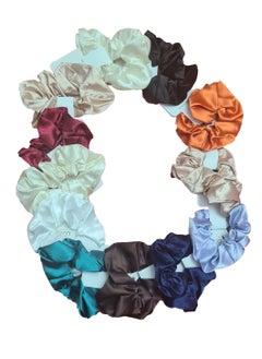Lozan 12 Pieces Satin Hair Scrunchies Silk Scrunchy Satin Hair Ties for Women Breakage Prevention Soft Ponytail Holder Gift for Teens Girls Women  - Image 2