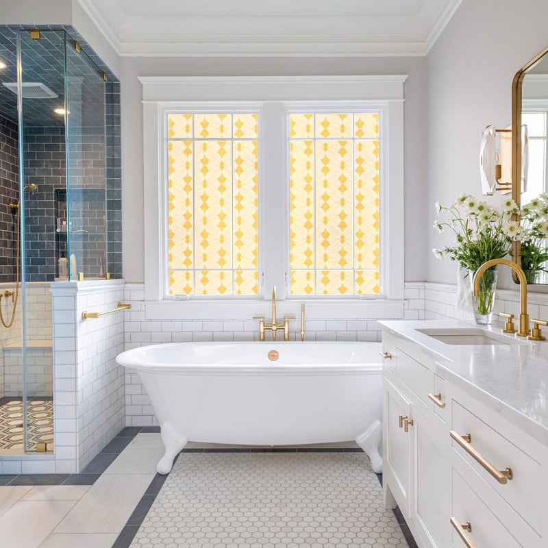 SOMWISE Frosted Glass Window Film, Heat Insulation, UV Block, Anti-Glare, One Way Privacy Tint, Static Cling for Home Bathroom Door, Renter Friendly, Day & Night Privacy - Image 3