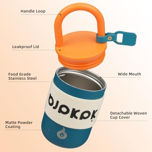 BJPKPK Insulated Stainless Steel Tumbler Cups 10oz Travel Coffee Mug With Lid And HandleDark Blue - Image 3