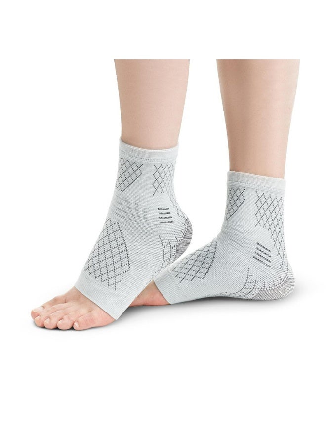 Bincoo 3 Piece Ankle Protector Adjustable Compression Ankle Support Brace Relief for Plantar Fasciitis, Achilles Tendinitis, Bone Spur, Cracked Heels, Adjustable & Breathable, For Running Sports Football and Basketball L - Image 2