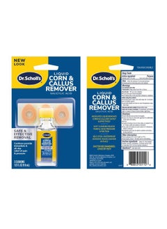 Dr. Scholl's Liquid Corn & Callus Remover, 0.33 Ounce // Removes Corns & Calluses Fast with Cushions That Provide Protection Against Shoe Pressure and Friction for All-Day Pain Relief  - Image 1