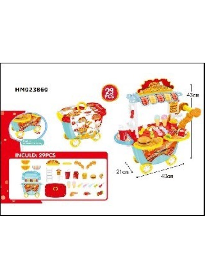 Fast Food Trolley Set 29 Pieces - Image 2
