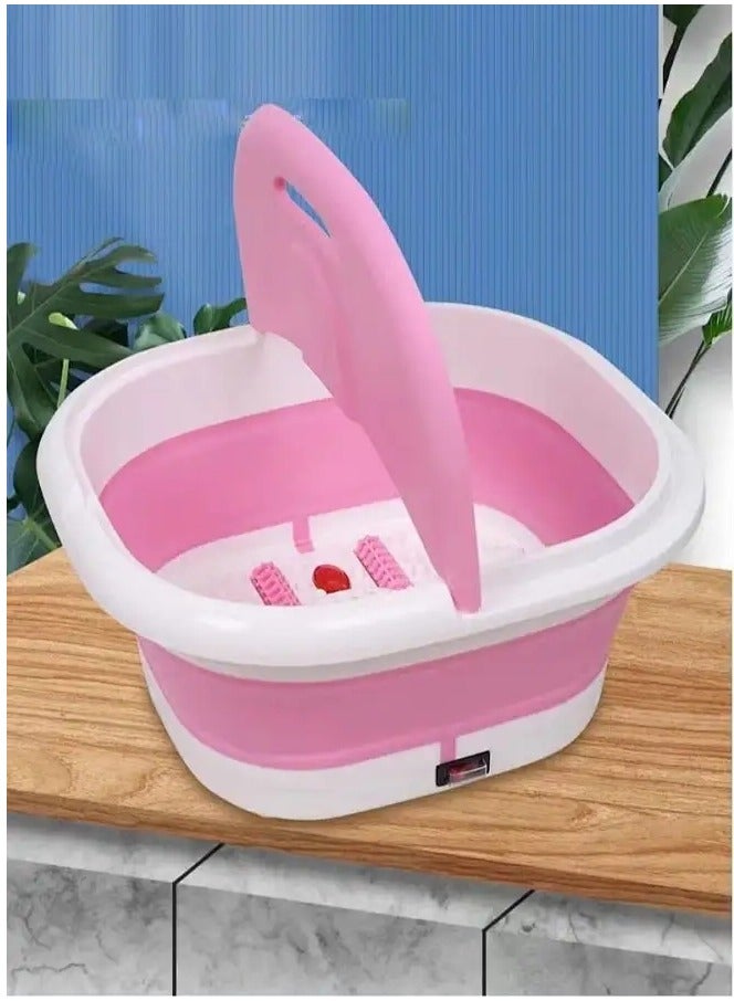 Snooe Foot Massager, Foot Spa Massager with Temperature Control, Vibration and Flowing Bubbles, Foldable Electric Spa Bath Massager with Heat Bubbles and Vibration - Image 2