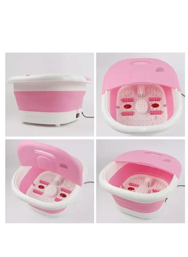 Snooe Foot Massager, Foot Spa Massager with Temperature Control, Vibration and Flowing Bubbles, Foldable Electric Spa Bath Massager with Heat Bubbles and Vibration - Image 3