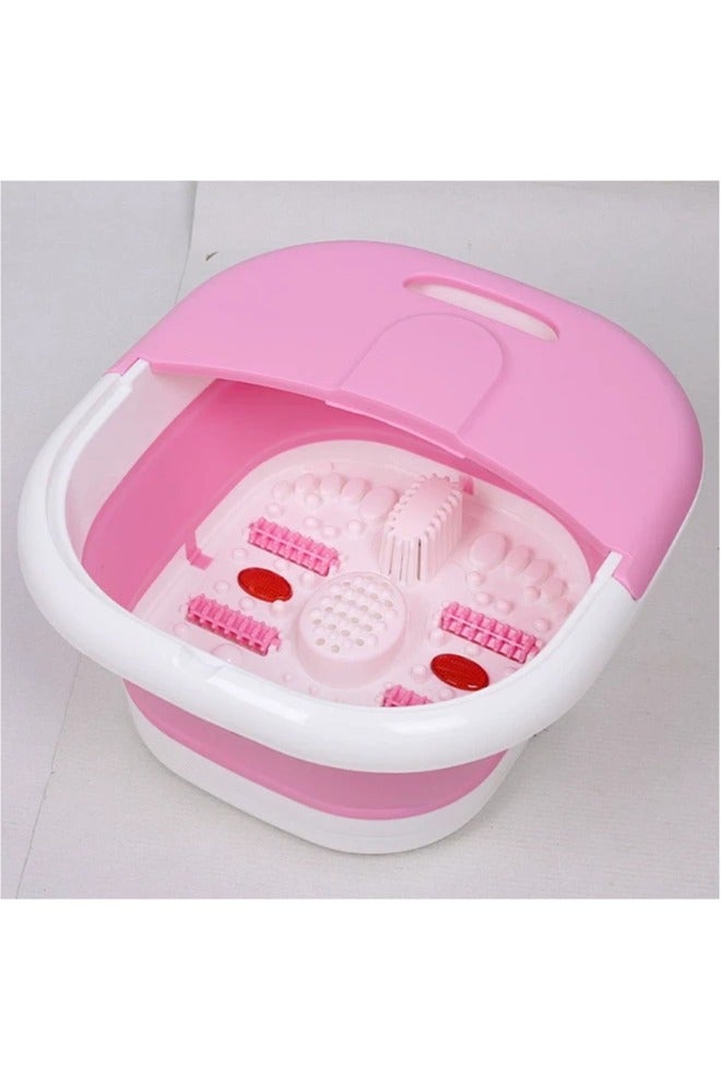 Snooe Foot Massager, Foot Spa Massager with Temperature Control, Vibration and Flowing Bubbles, Foldable Electric Spa Bath Massager with Heat Bubbles and Vibration - Image 1