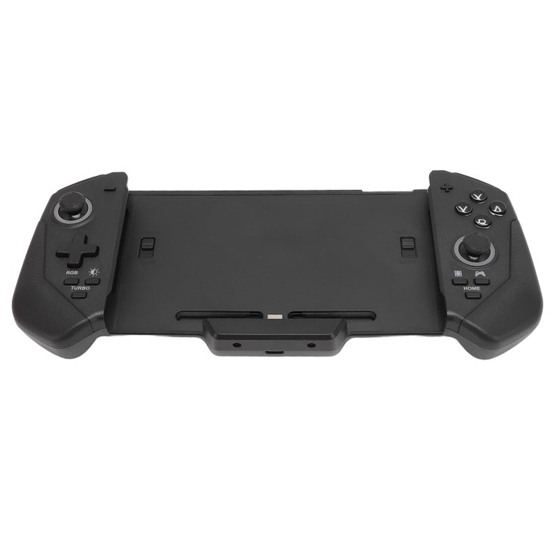 كمبيوتر تحكم لجهاز Switch OLED بجيرو 6 محاور وميزة TURBO واهتزاز محوري مزدوج ومحمل ألعاب محمول واحد لاستبدال جهاز التحكم Joypad مع 4 فتحات بطاقات ألعاب - أسود - Image 2