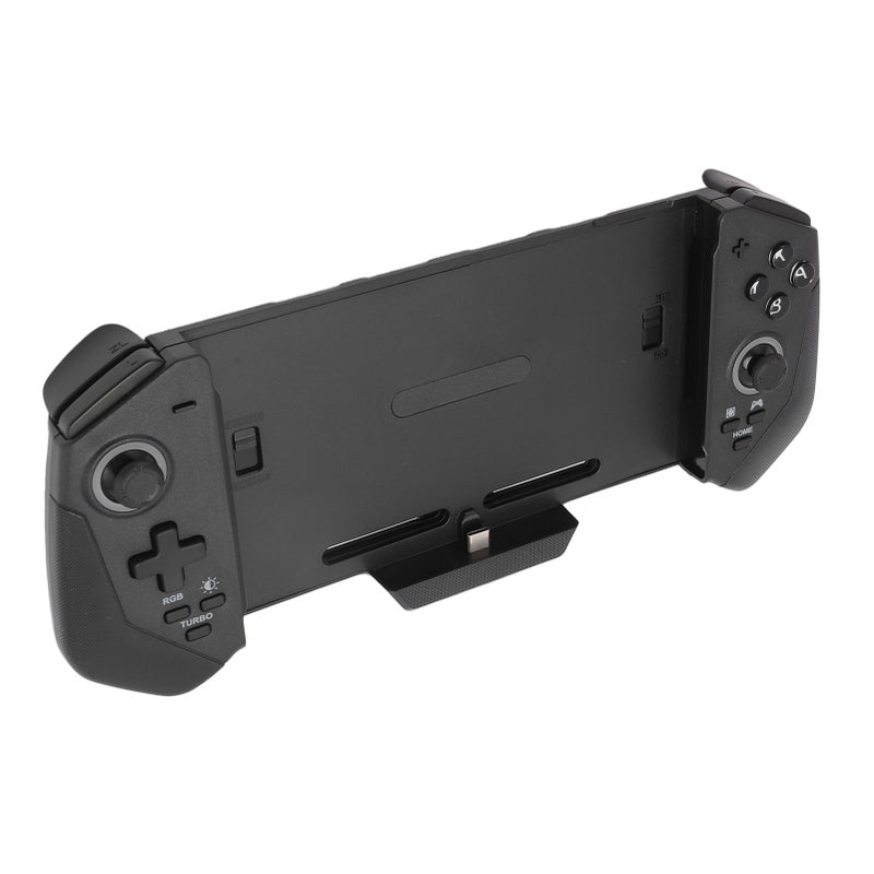كمبيوتر تحكم لجهاز Switch OLED بجيرو 6 محاور وميزة TURBO واهتزاز محوري مزدوج ومحمل ألعاب محمول واحد لاستبدال جهاز التحكم Joypad مع 4 فتحات بطاقات ألعاب - أسود - Image 5