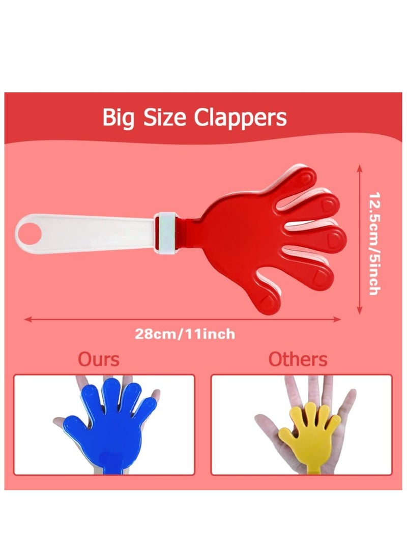 Vitacelli Plastic Hand Clappers Noisemakers Toys For Wedding Birthday Party Palm Claps RED/WHITE - Image 2