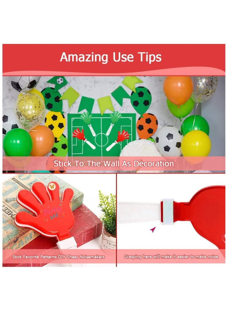 Vitacelli Plastic Hand Clappers Noisemakers Toys For Wedding Birthday Party Palm Claps RED/WHITE - Image 4