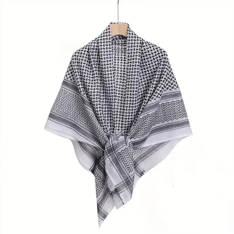 Men's Shemagh Desert Classic Jacquard Scarf - Polyester, Versatile & Stylish