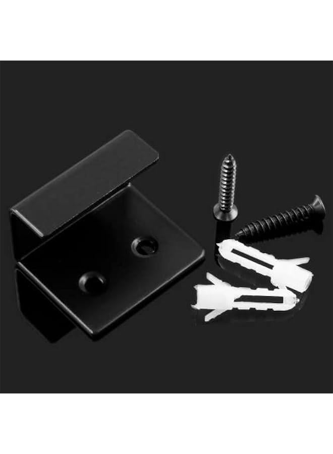 10 Pcs Tile Display Wall Hanger, Stainless Steel Wall Mount Brackets Hook, Heavy Duty Tile Hanger for Mirrors, Picture Frame Ceramic Wall Display (Large Size, Black)  - Image 5