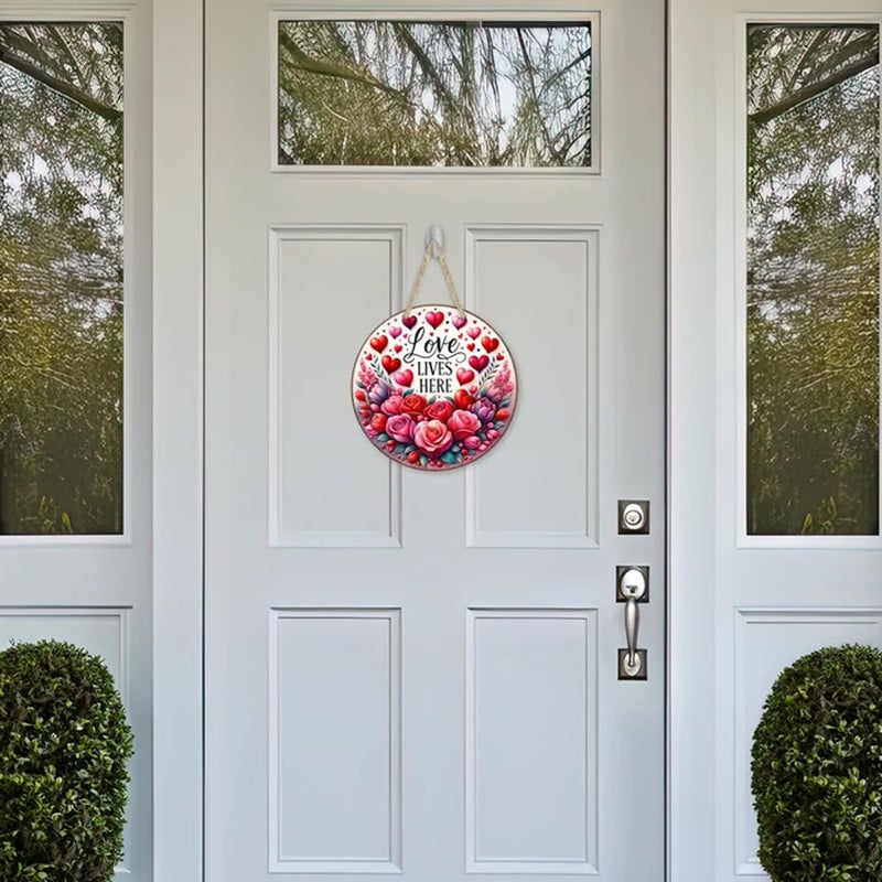 Kaameri Bazaar Love Lives Here Wall Hanging for Home Decor | Living Room Decoration | Valentine Decor Items for Girlfriend Boyfriend Husband Wife | Couple Gifts - Image 4