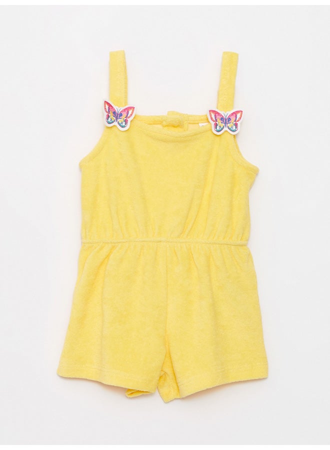 LC WAIKIKI Square Neck Strappy Baby Girl Bib and Brace - Image 1