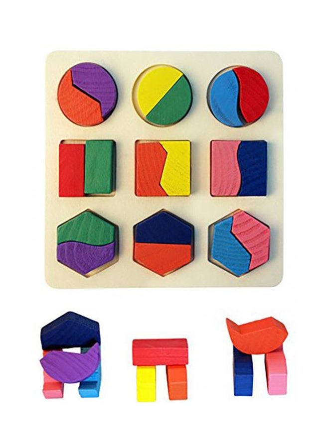Pack Of 3 Wooden Geometric Puzzle Toy Set - Image 2