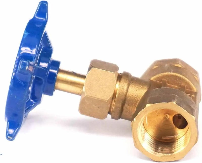 Brass Needle Valve, 1/2" BSP Female Thread Equal Straight Brass Needle Valve Blue Handle,Adjustable flow control - Image 4