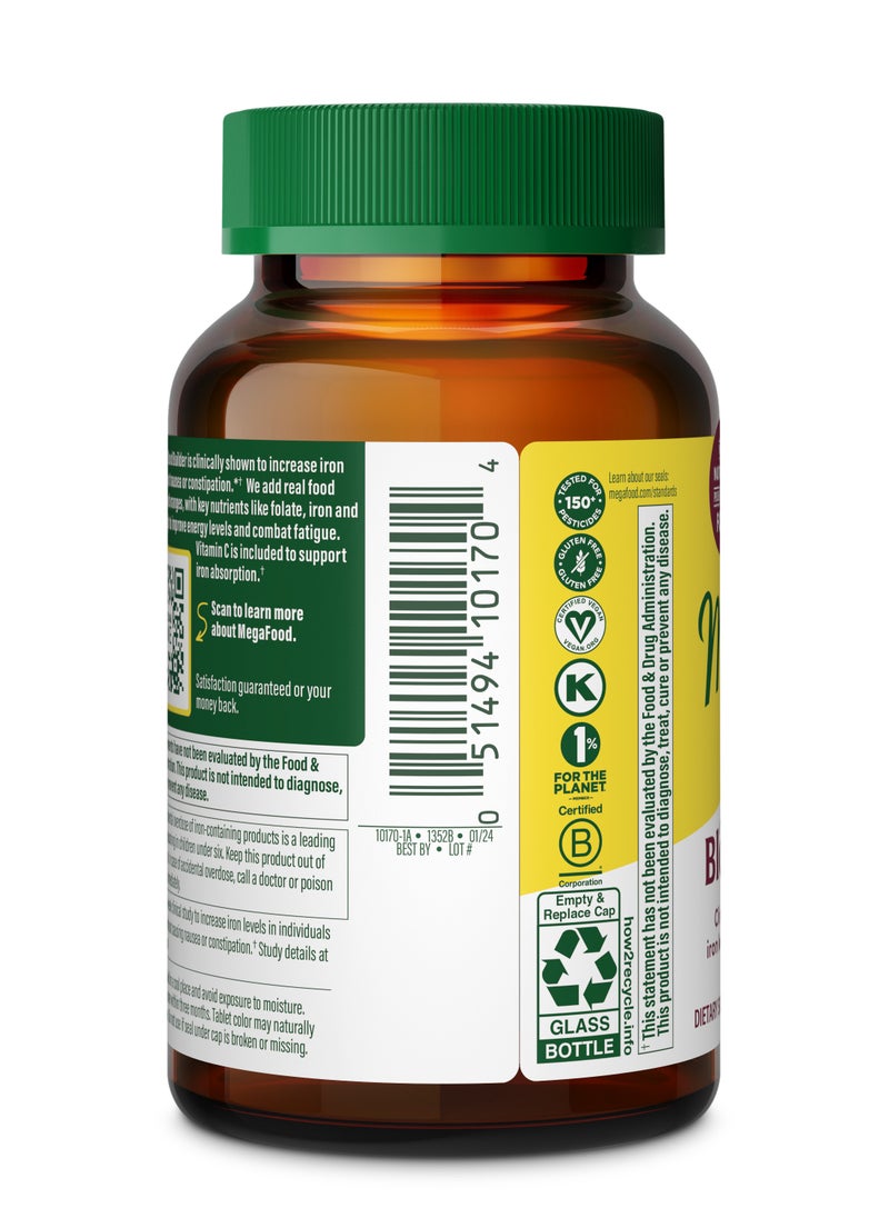 MegaFood MegaFood Blood Builder -Clinically Shown to increase iron levels without side effects - Dietary supplement - 30 Tabs 30 Servings  - Image 2
