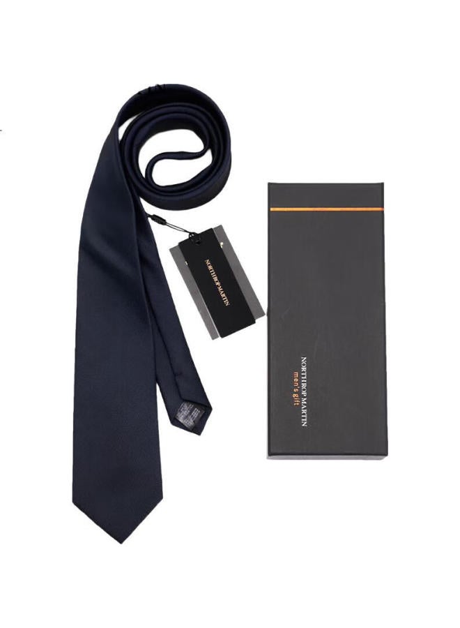 NORTHROP MARTIN Nose Martin Necktie For Men, Formal Business Simple Wedding Groom Hand-Tied Black And Blue, Gift Box For Young People And Students Yp024 - Image 3