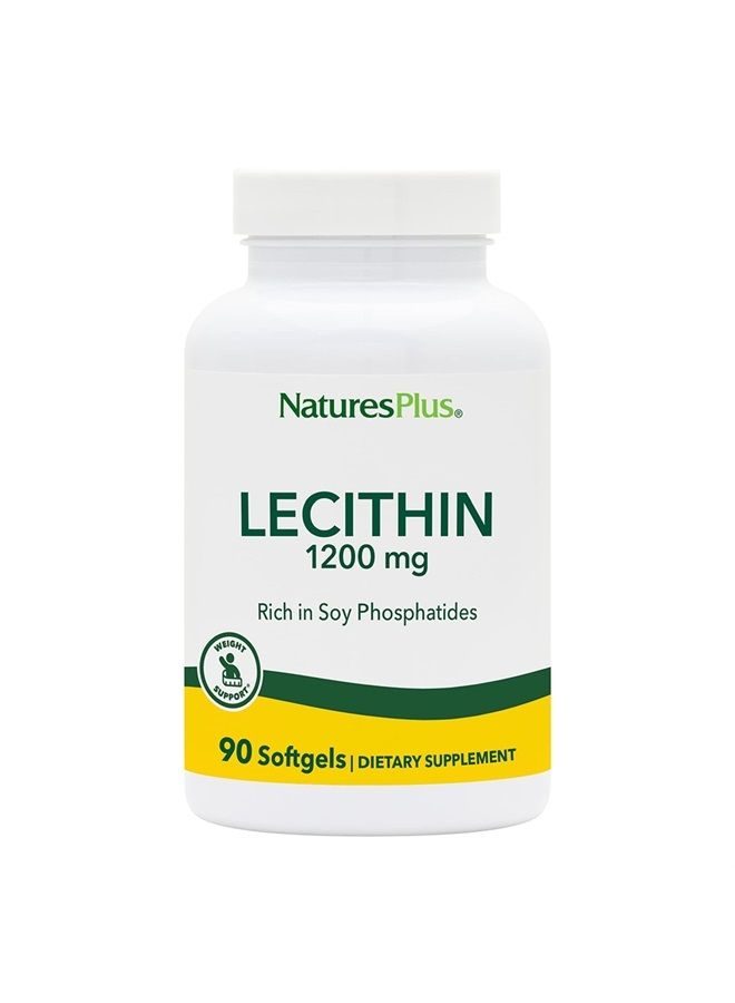 Nature's Plus Lecithin - 1200 mg - 90 Softgels - Image 1