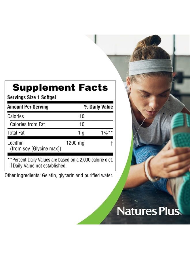 Nature's Plus Lecithin - 1200 mg - 90 Softgels - Image 3