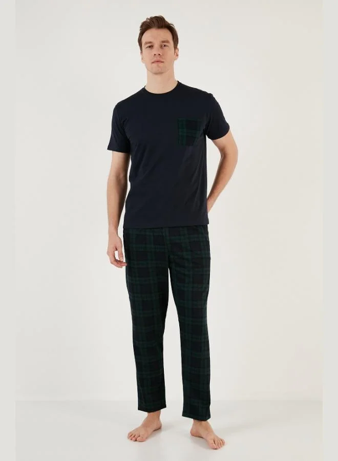 Buratti  Buratti Plaid Cotton Regular Fit Short Sleeve Pajama Set Men's Pajama Set 6572002 for Men | Best Price UAE