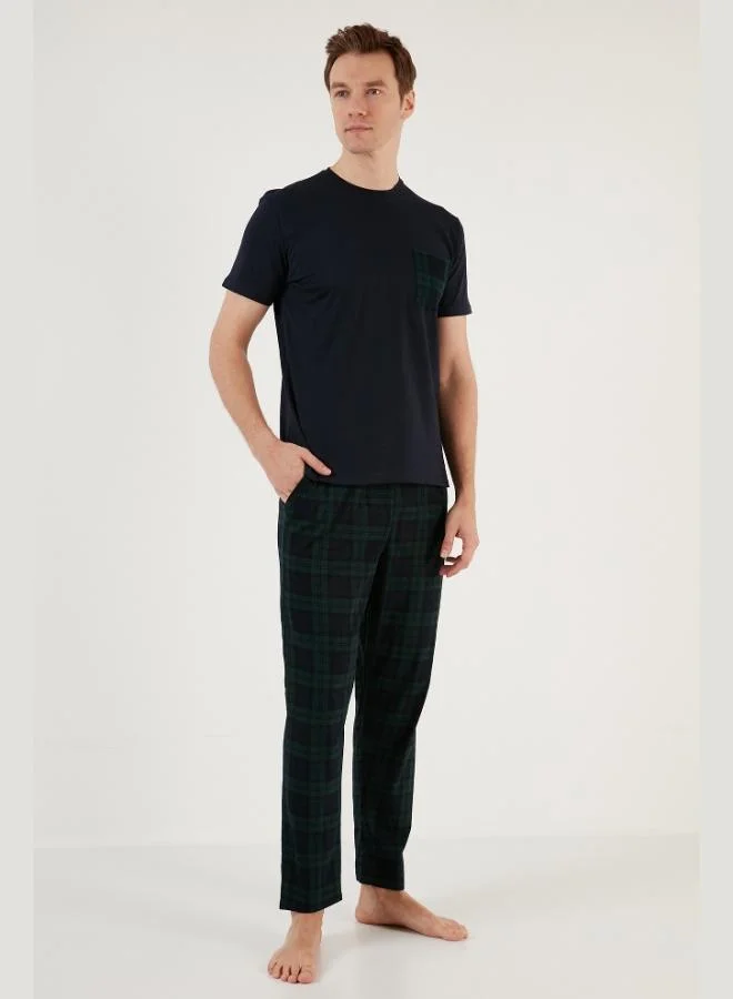 Buratti Buratti Plaid Cotton Regular Fit Short Sleeve Pajama Set Men's Pajama Set 6572002