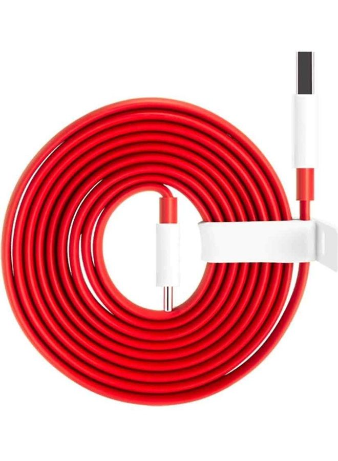OnePlus Warp Fast Charge Type-C Cable Red/White - Image 5