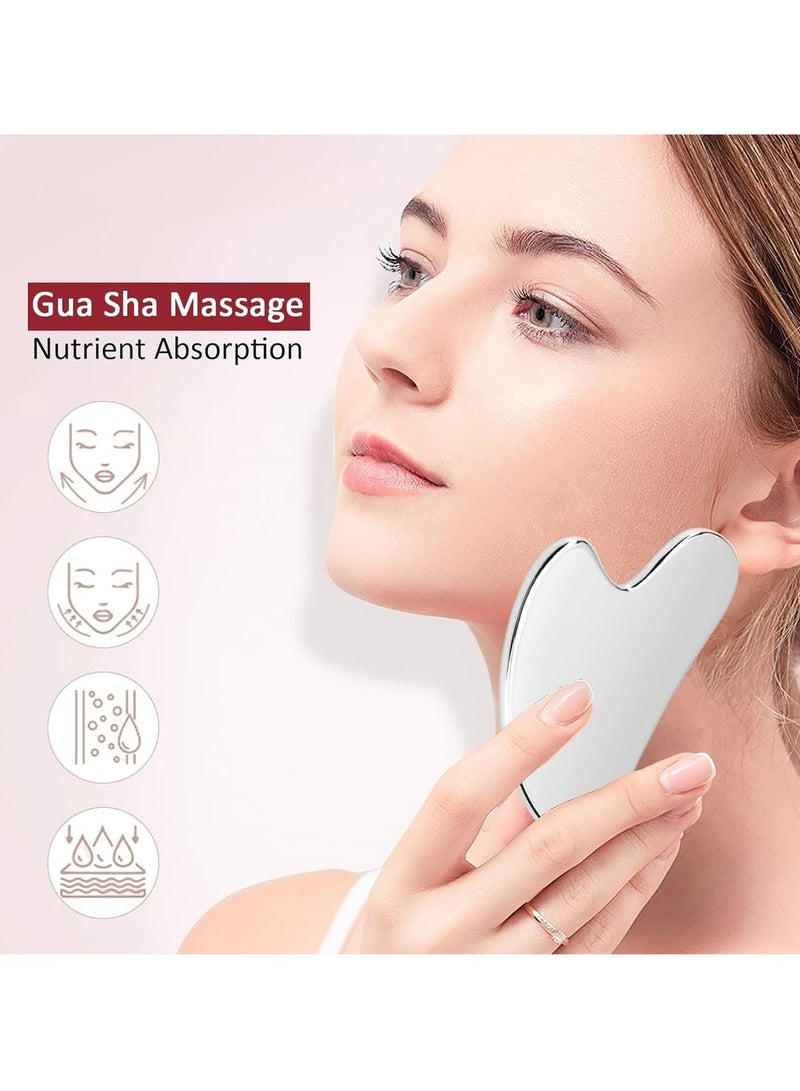 Loquat Stainless Steel Gua Sha Facial Tools, Metal Guasha Scraping Massage Tool, Lymphatic Drainage Massage Scraper for Face, Eyes, Neck, Body - Image 5
