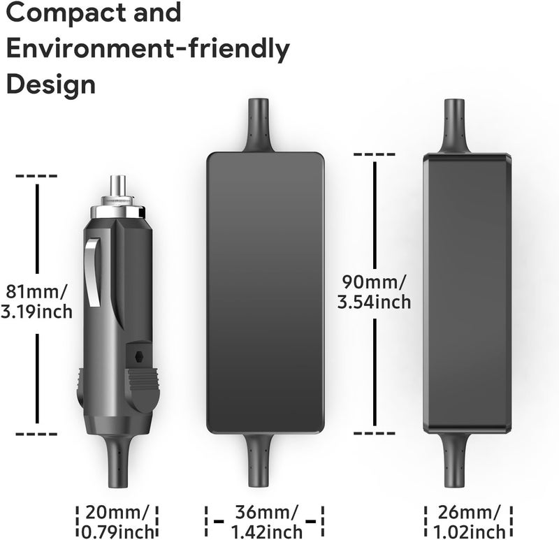 KFD 90W 12V-24V Car Power Supply Charger for Resmed S10 Series Airsense 10 Air Sense S10 AirCurve 10 Series CPAP and BiPAP Machines 90W Resmed S10 370001 R270-7468 Car Charge. ger DC Adaptor - Image 4
