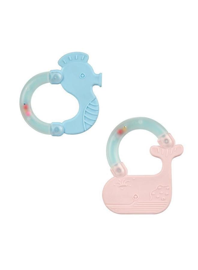 Newborn Baby Hand Bell Toy Tooth Gum 0-3-6-12 Months Old Baby 1 Year Old Hand Ball 8 Can Be Boiled - Image 1