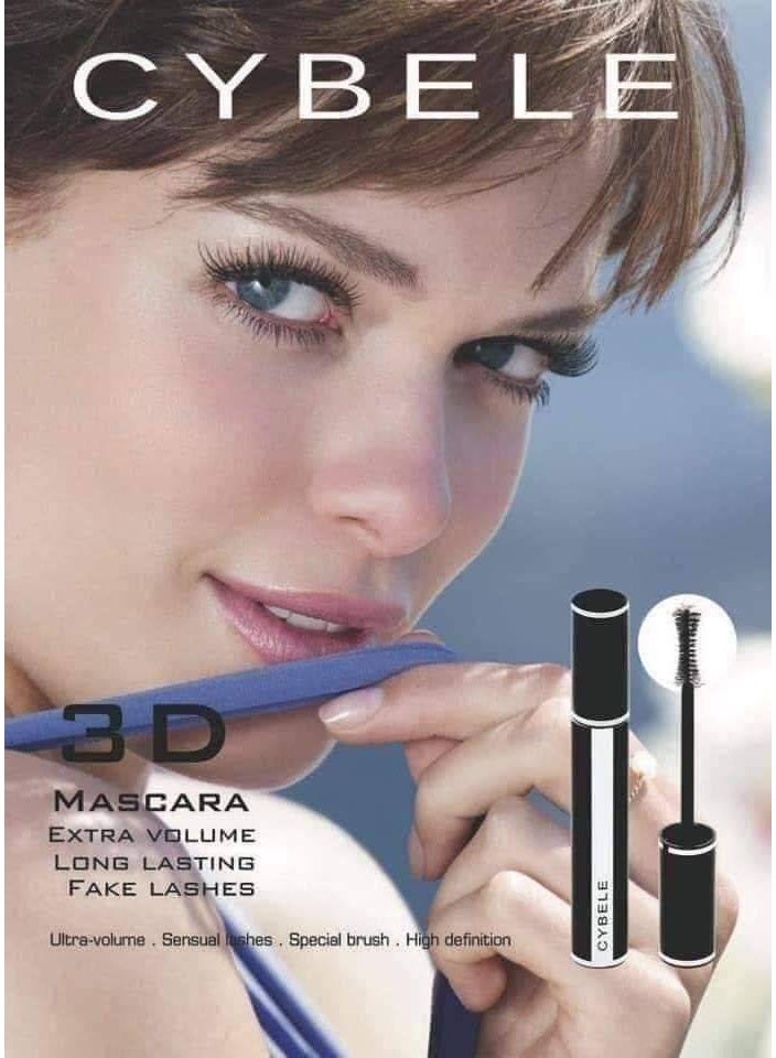 ماسكرا سيبال 3D Cybele 3D Mascara ماسكرا تكثيف تطويل الرموش مكياج عيون ماسكرا تدوم طويلاً سيبال الأصلية - أسود - Image 2